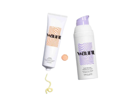 ست کرم روز کفی رنگ بنفش و پاک کننده صورت سری وانت اوریفلیم